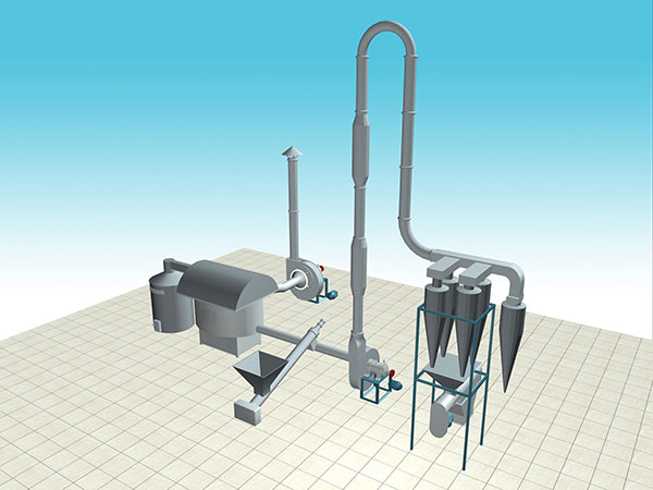 紅薯淀粉加工設備--脈沖式氣流干燥機的工作原理